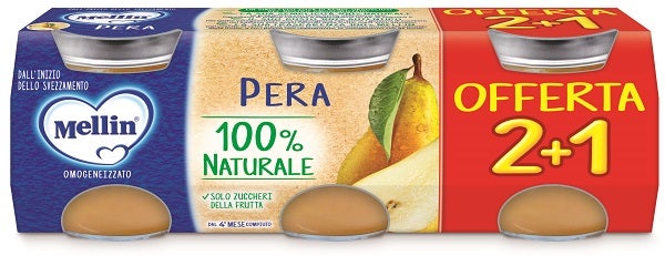 Mellin Purée de poire 3 x 100 g 4 mois+
