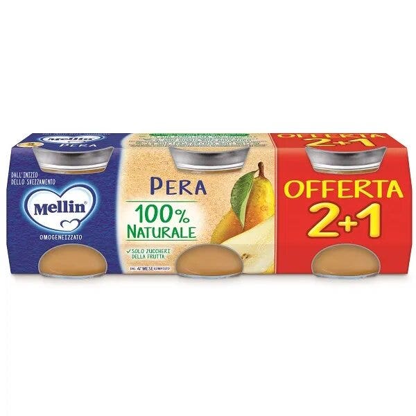 Mellin Purée de poire 3 x 100 g 4 mois+