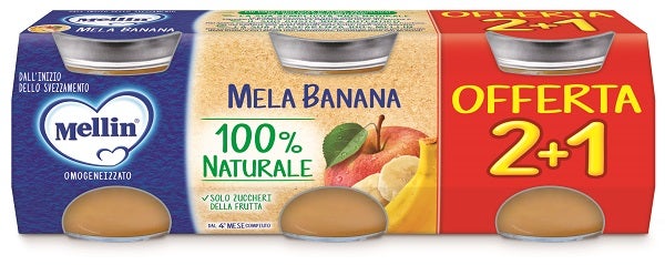 Mellin Purée Pomme/Banane 3 x 100 g 4 mois+