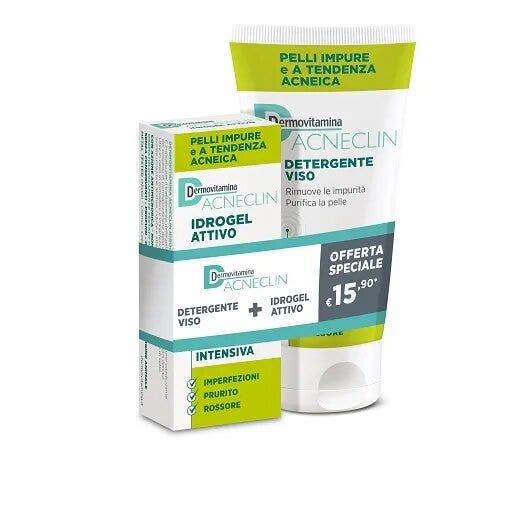 Dermovitamina Acneclin Idrogel Attivo + Detergente Viso