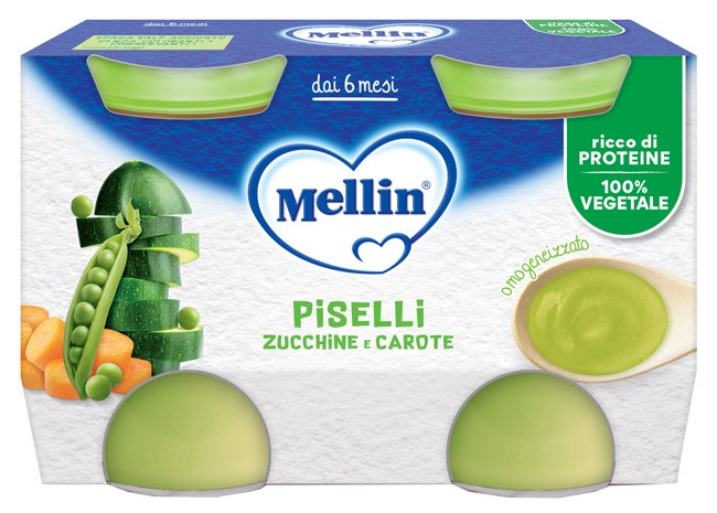 Mellin Purée de petits pois et carottes 2x130g 6 mois+