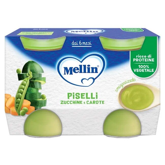 Mellin Purée de petits pois et carottes 2x130g 6 mois+