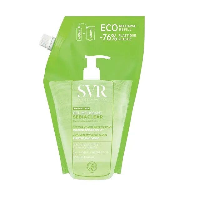 SVR Sebiaclear Gel Moussant Nettoyant Purifiant Recharge 400 ml