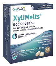 XyliMelts Bouche sèche, goût neutre, 40 pastilles