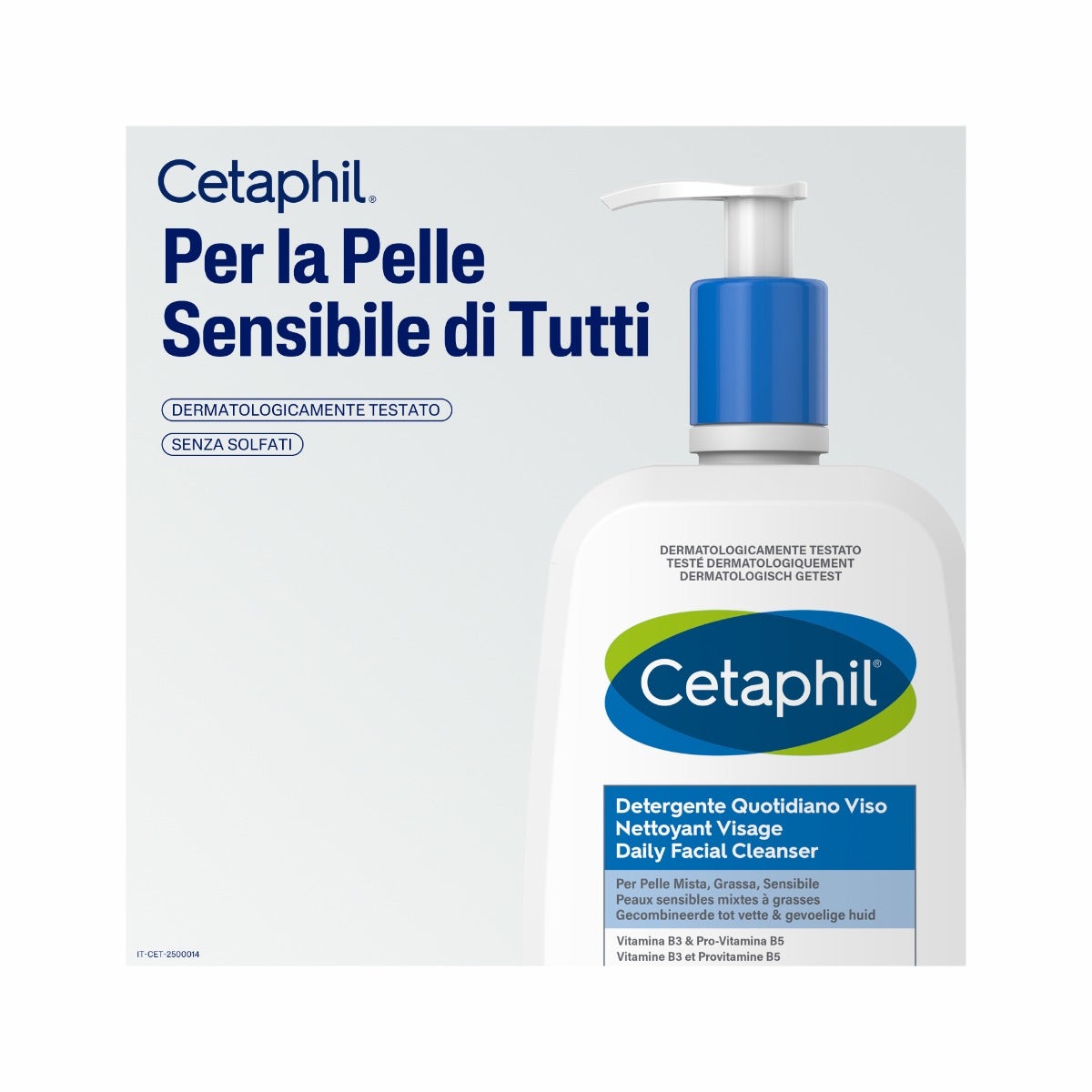 Cetaphil Nettoyant quotidien pour le visage, peaux mixtes à grasses, 470 ml