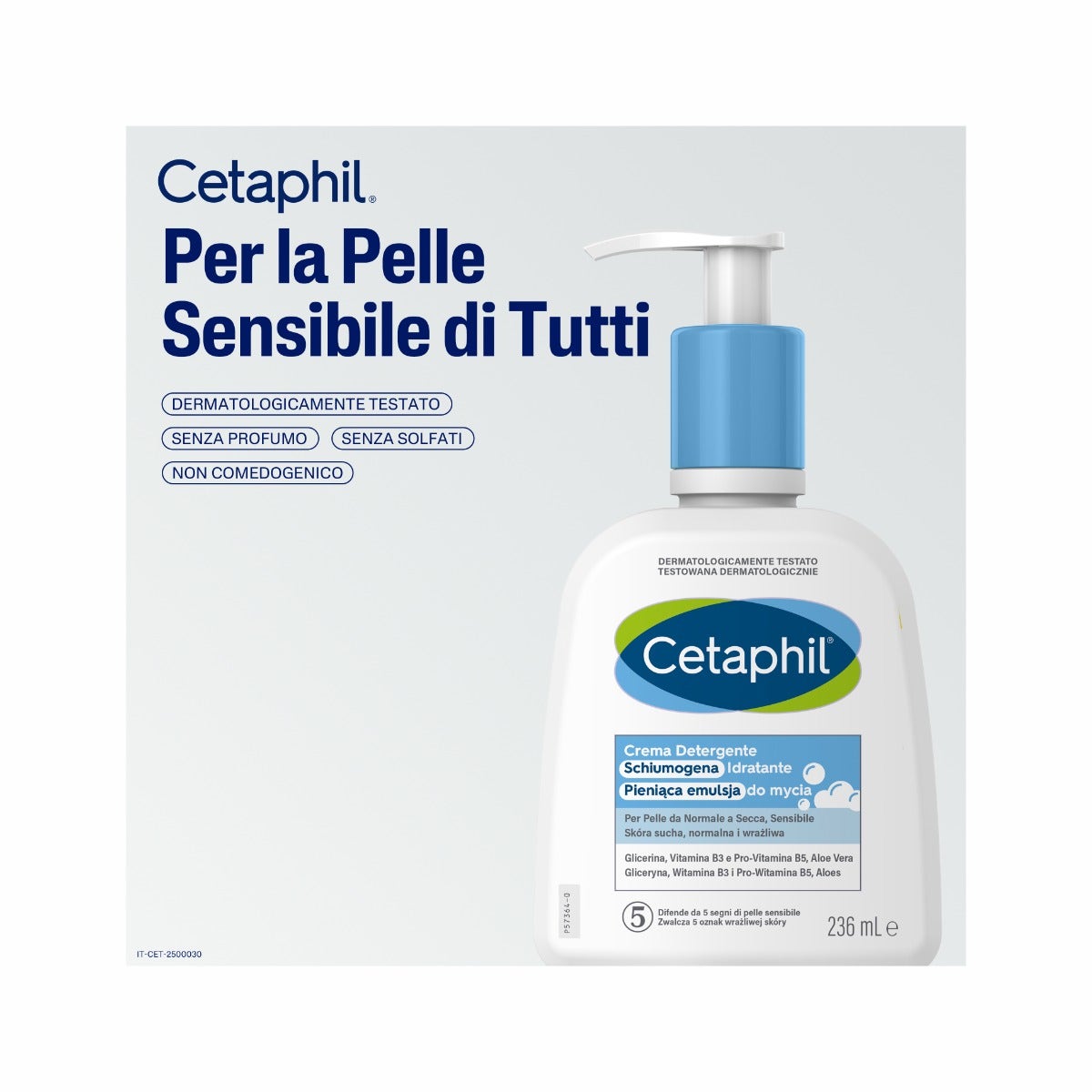 Cetaphil Crème Nettoyante Moussante Hydratante 236 ml