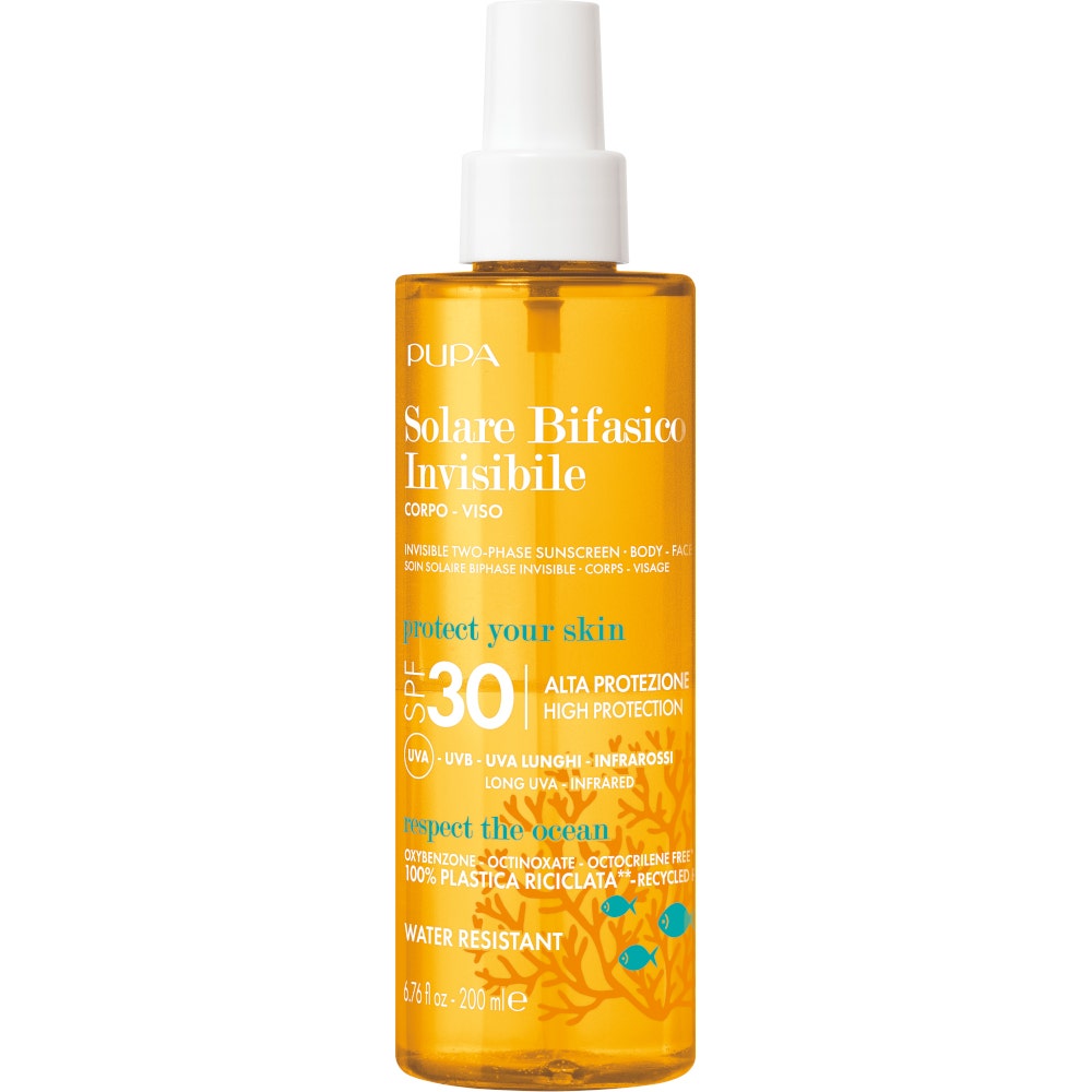 Pupa Solare Biphasé Invisible Corps et Visage SPF30 200 ml