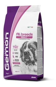 Gemon All Breeds Adult Porc et Riz Croquettes pour Chiens Adultes Sac de 3 kg