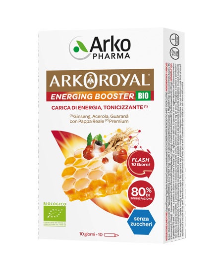 Arkoroyal Gelée Royale Premium Booster Énergisant Bio Sans Sucre 10 Flacons