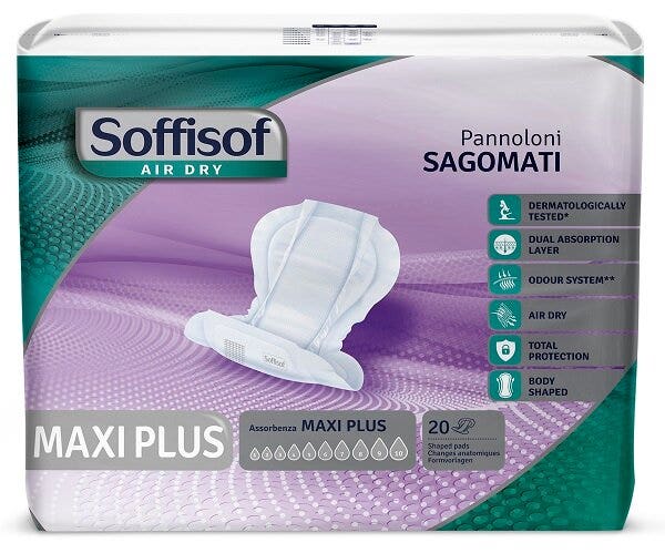 Soffisof Air Dry Maxi Plus Pannolone Sagomato 20 Pezzi