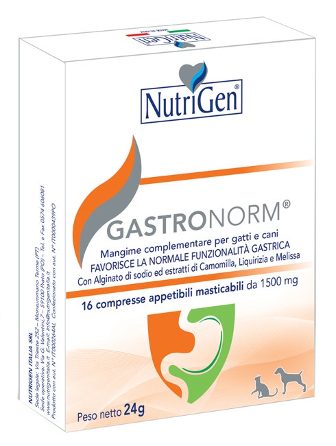 Nutrigen Gastronorm Aliment complémentaire pour chats et chiens 16 comprimés