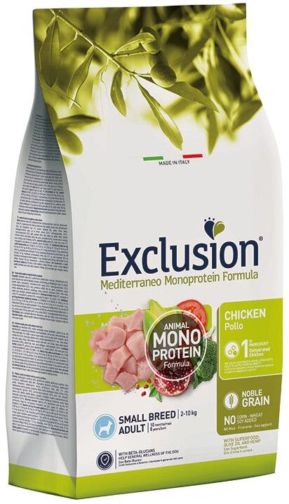 Dorado Exclusion Mediterraneo Monoprotein Noble Grain Adult Small Breed au poulet, croquettes pour chiens, 7 kg