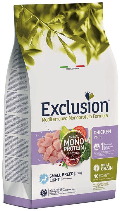 Dorado Exclusion Mediterraneo Monoprotein Noble Grain Adult Small Breed au poulet, croquettes pour chiens, 2 kg