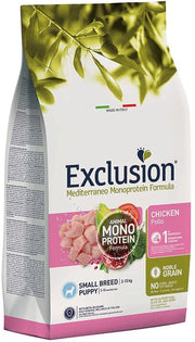 Dorado Exclusion Mediterraneo Monoprotein Noble Grain Puppy Small Breed au poulet, croquettes pour chiens 500 g
