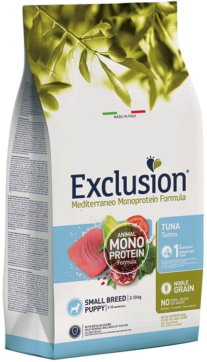 Dorado Exclusion Mediterraneo Monoprotein Noble Grain Puppy Small Breed au thon, croquettes pour chiens 500 g