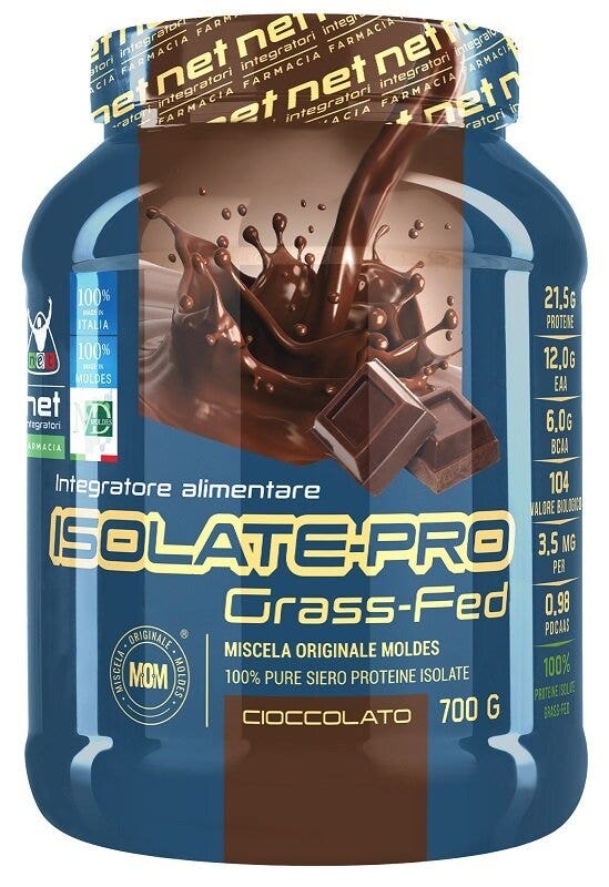Net Integratori Isolate Pro Protéines isolées Saveur chocolat 700 g