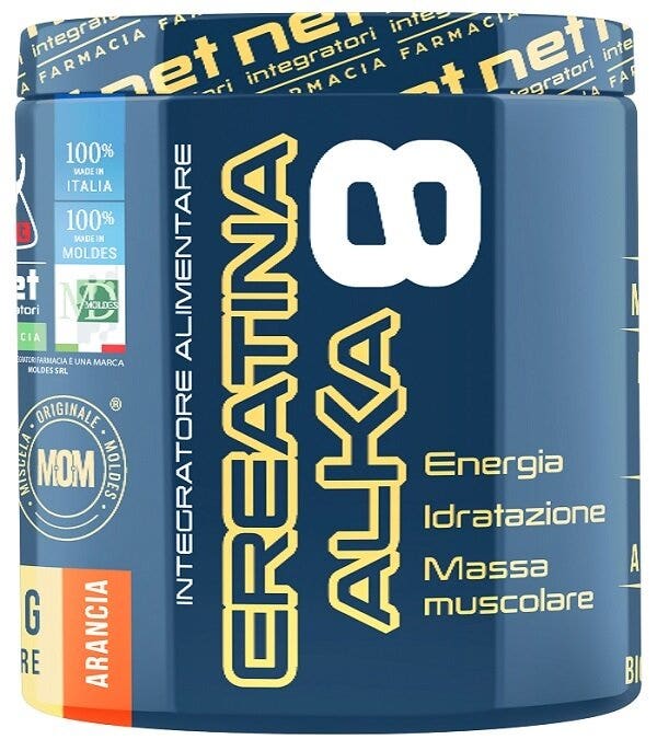 Net Suppléments Créatine Alka 8, saveur orange, 200 g