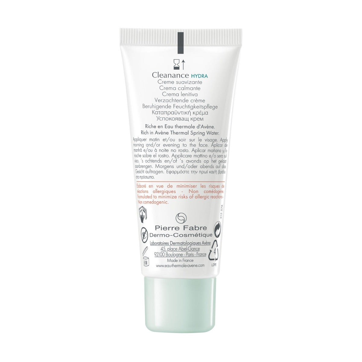 Eau Thermale Avène Cleanance Hydra Crème pour Peaux Grasses et à Imperfections 40 ml