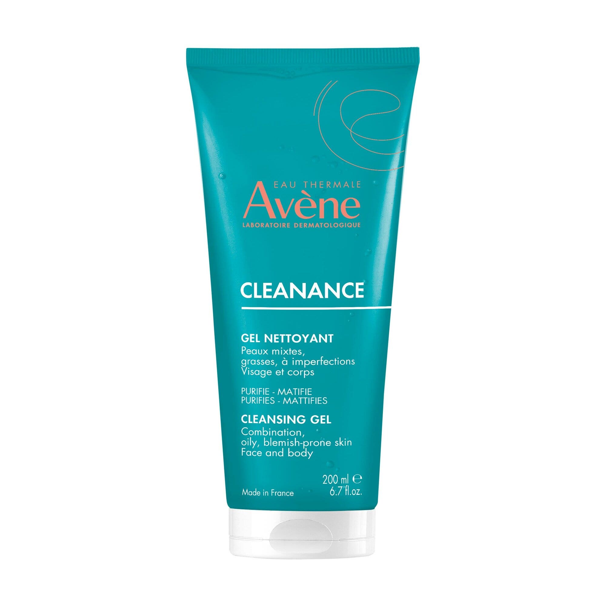 Eau Thermale Avène Cleanance Gel Nettoyant Purifiant pour Peaux Grasses et à Imperfections 200 ml