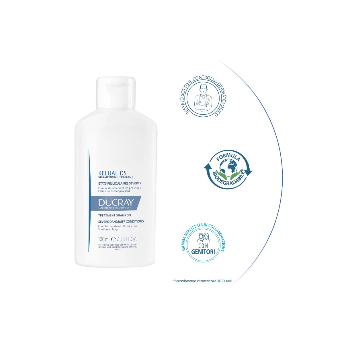 Ducray Kelual DS Shampooing Traitant Contre les Pellicules Sévères 100 ml