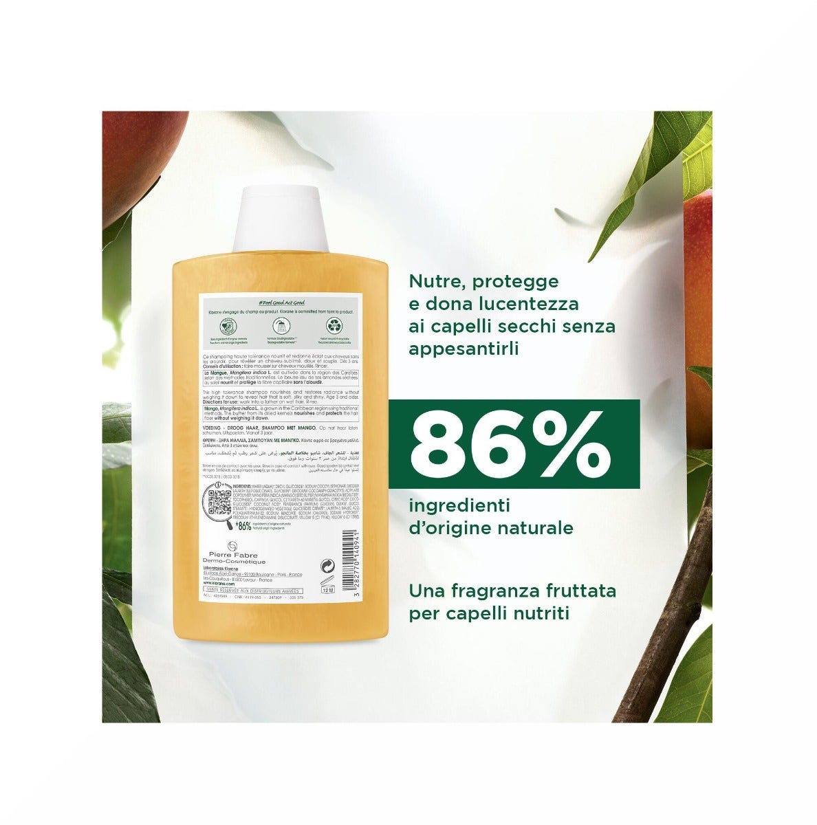 Klorane Shampooing à la mangue 400 ml