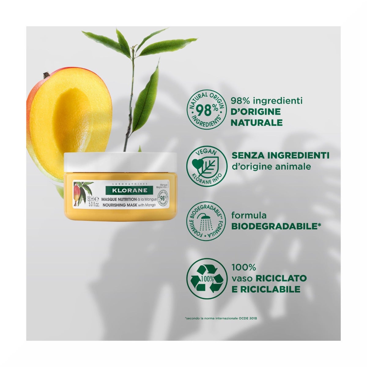 Klorane Maschera Al Mango 150ml