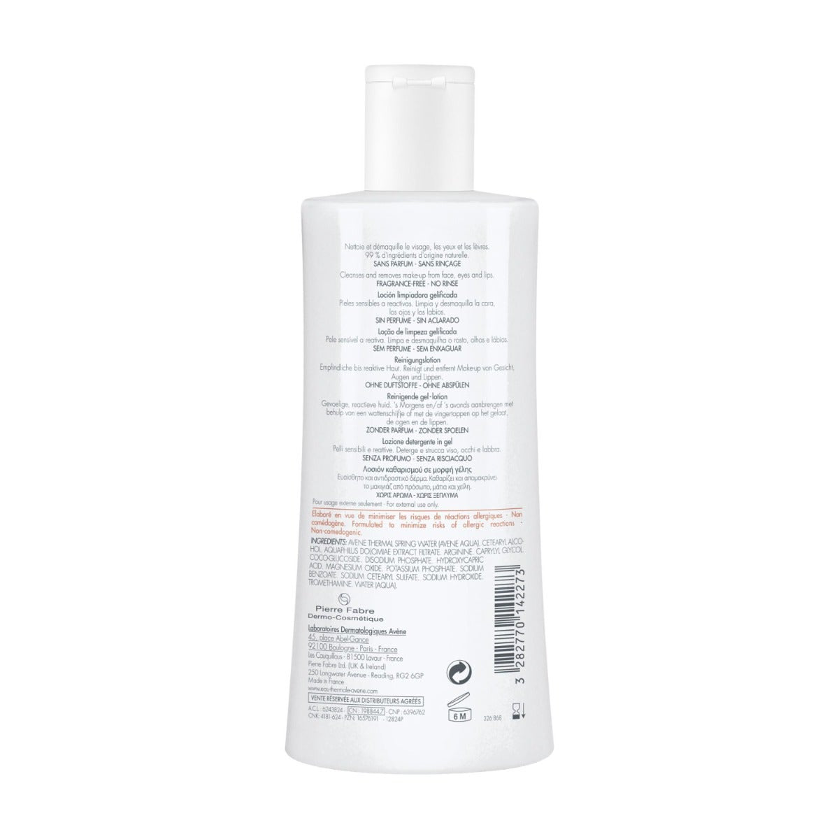 Avene Tolerance Lozione Detergente In Gel Viso E Occhi Pelli Sensibili Reattive 400ml