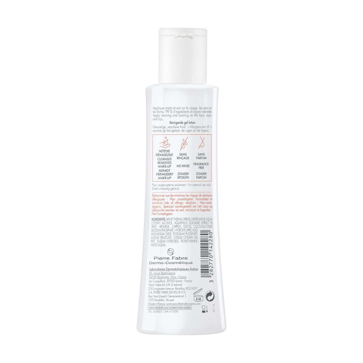 Avene Tolerance Lotion Nettoyante Gel 200 ml Peau Sensible