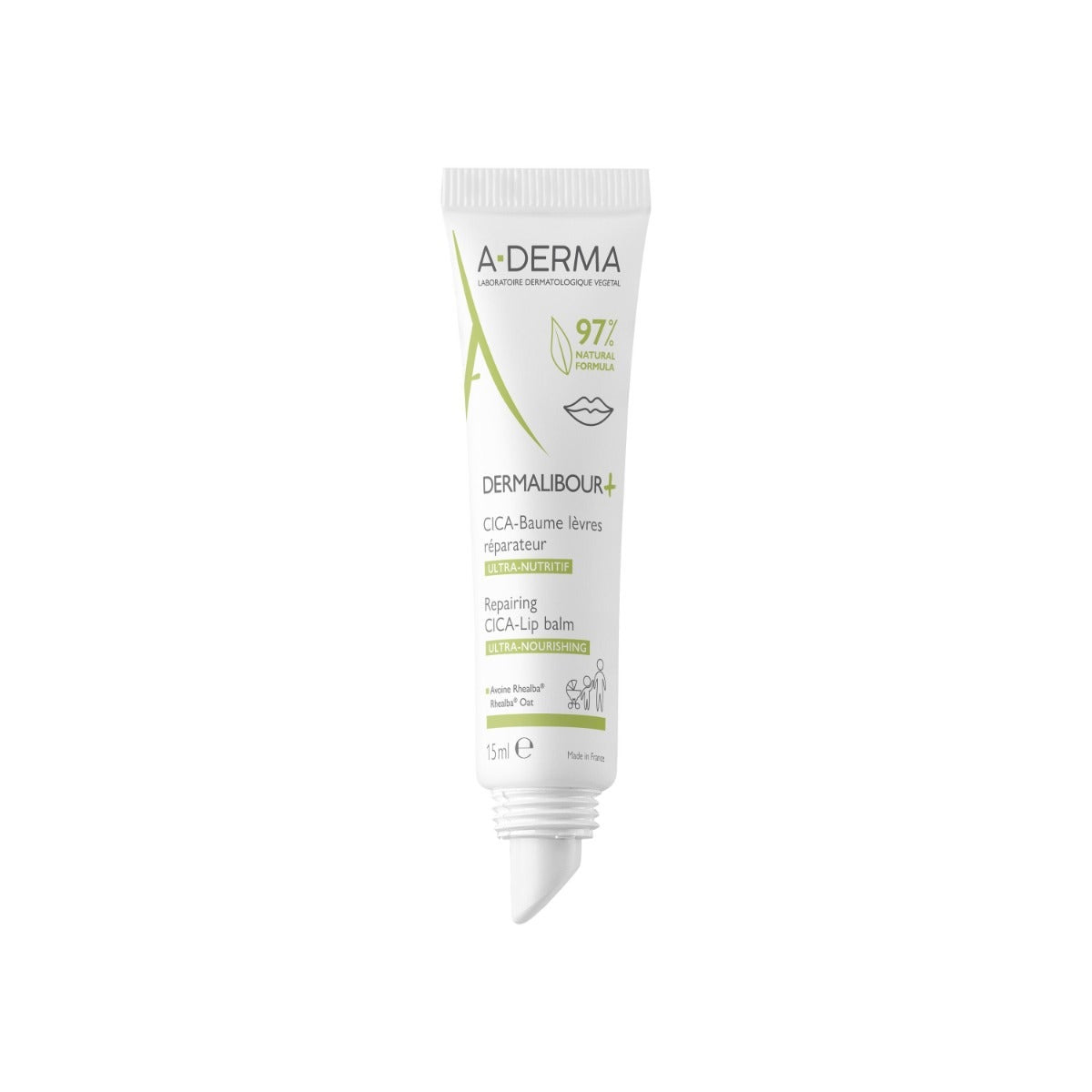 A-Derma Dermalibour+Cica Baume à lèvres 15 ml