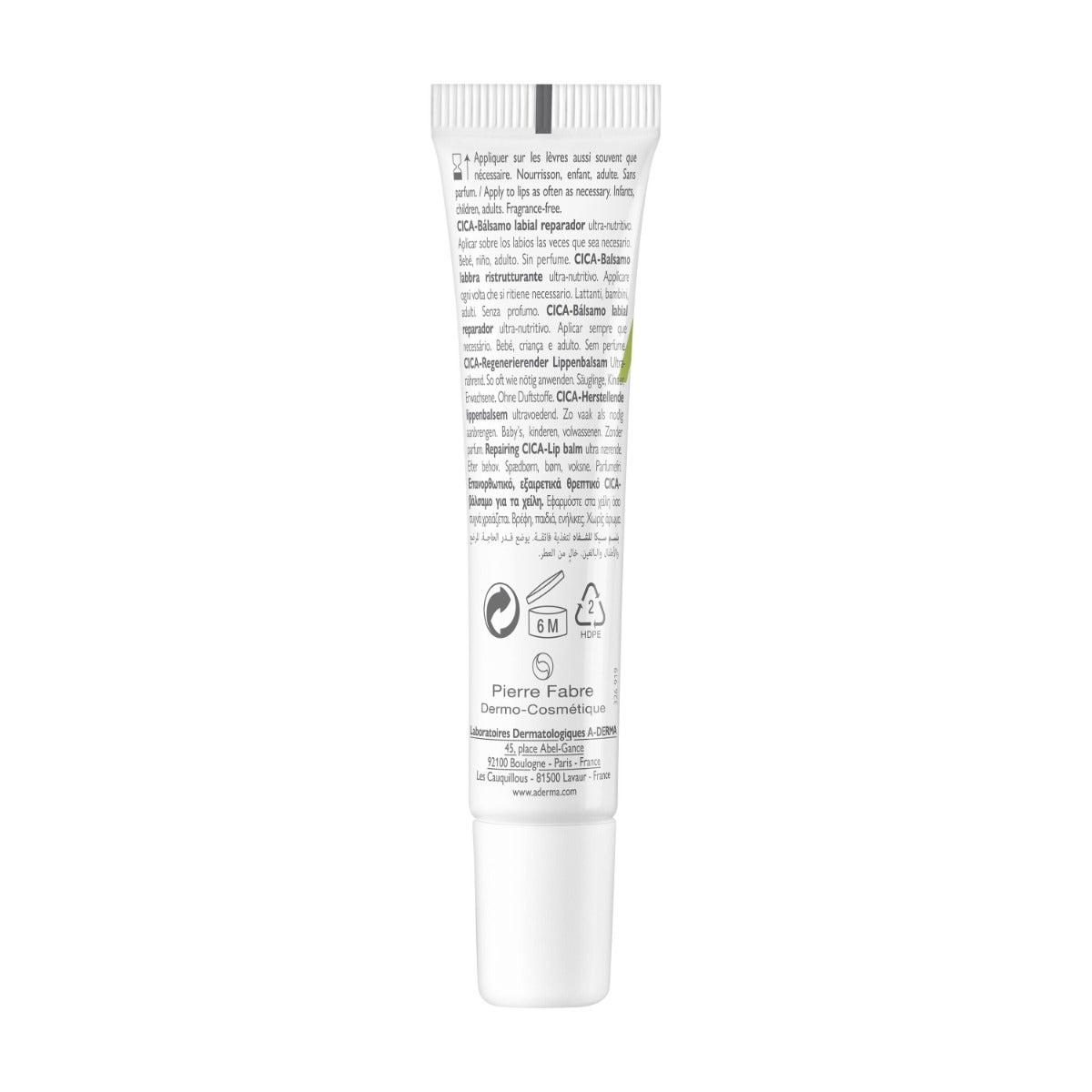 A-Derma Dermalibour+Cica Baume à lèvres 15 ml