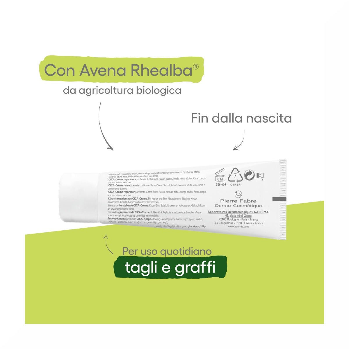 Aderma Dermalibour+ Cica-Crema Ristrutturante Purificante Pelli Irritabili 50ml