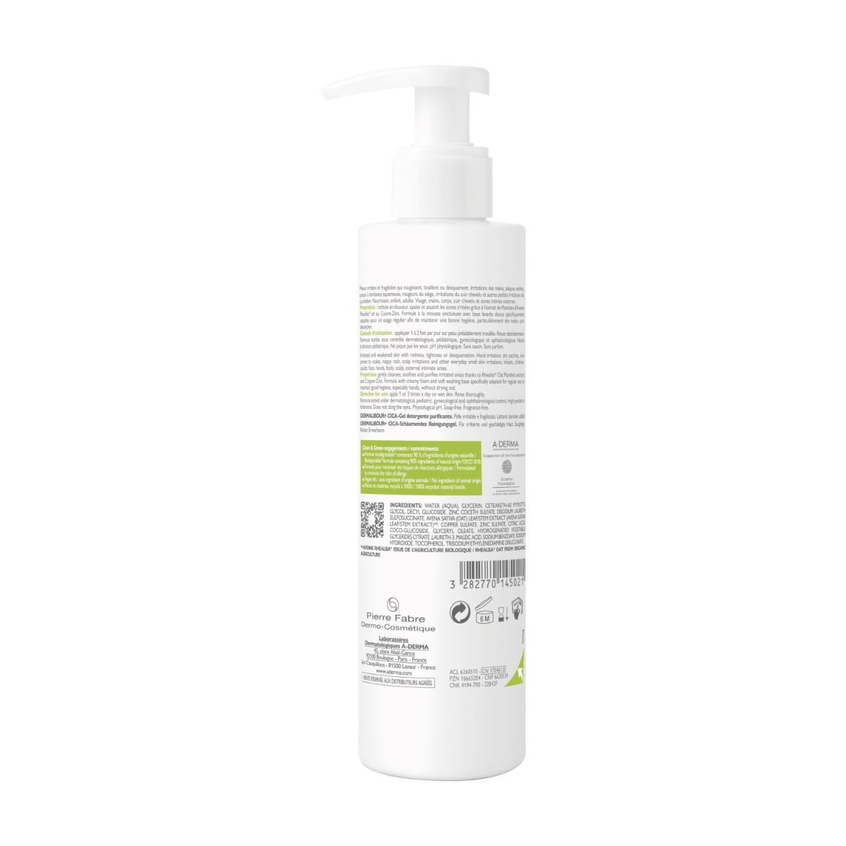 Aderma Dermalibour+Cica Gel Detergente Purificante Pelli Irritabili 200ml