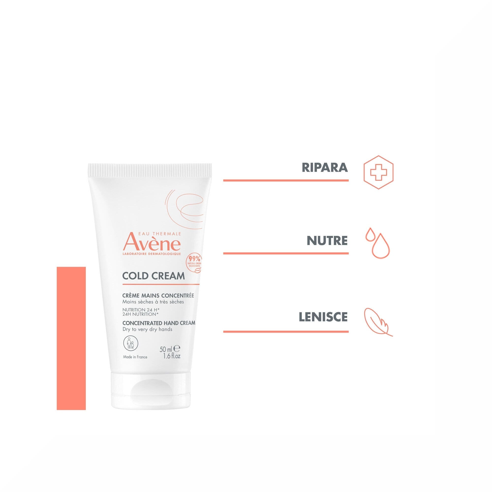 Eau Thermale Avène Cold Cream Crème Concentrée pour les Mains 50 ml