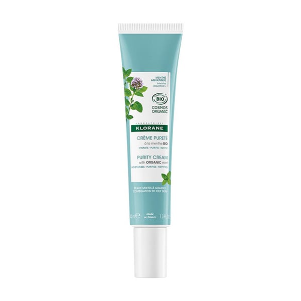 Klorane Crème Purifiante Visage Menthe Aquatique Bio 40 ml