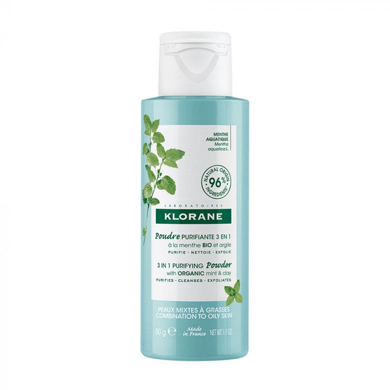 Klorane Poudre Purifiante Menthe Aquatique Bio 50 g