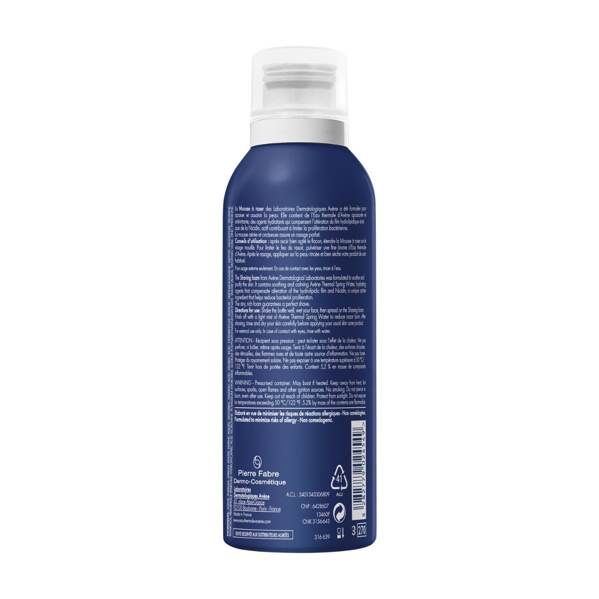 Avene Men Mousse à raser pour homme 200 ml - Rasage tout en douceur