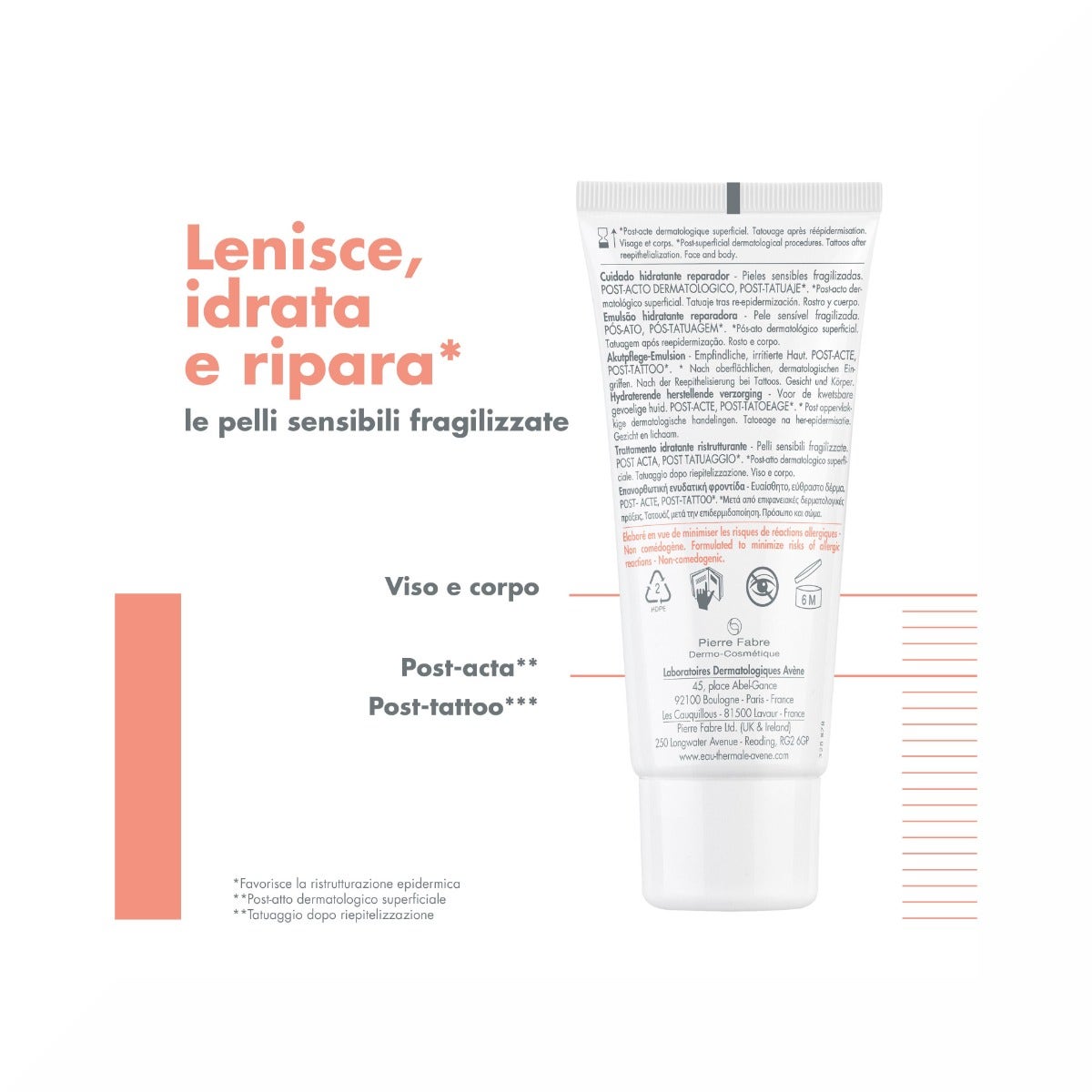 Avene Cicalfate+ Hydratant Reconstructeur Post-Chirurgie ou Tatouage 40 ml