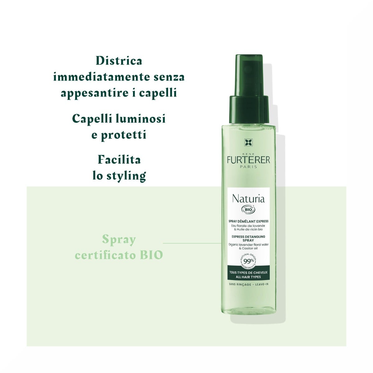 René Furterer Naturia Spray démêlant pour cheveux 150 ml