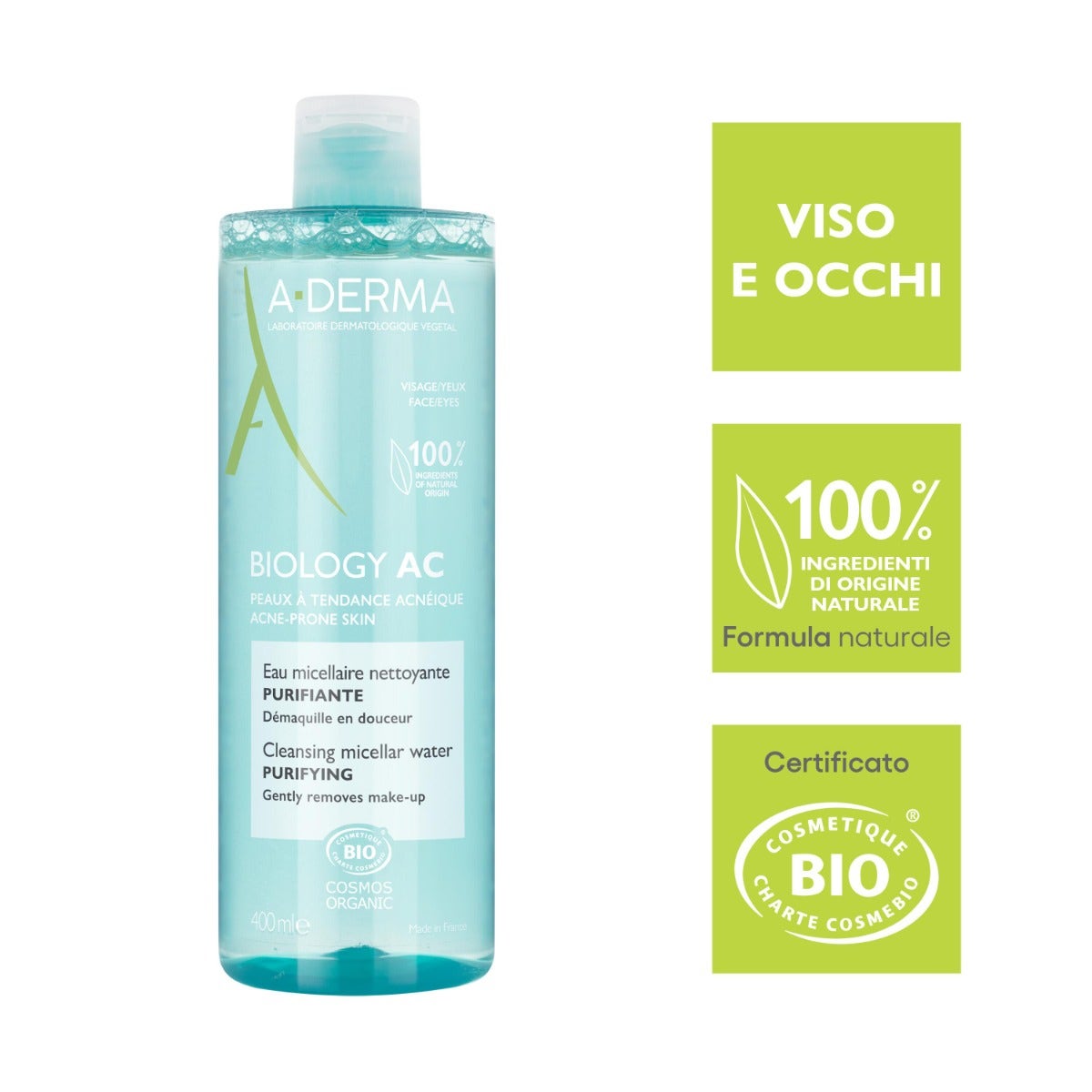 A-Derma Biology Ac Acqua Micellare Detergente Purificante Anti-imperfezioni 400ml