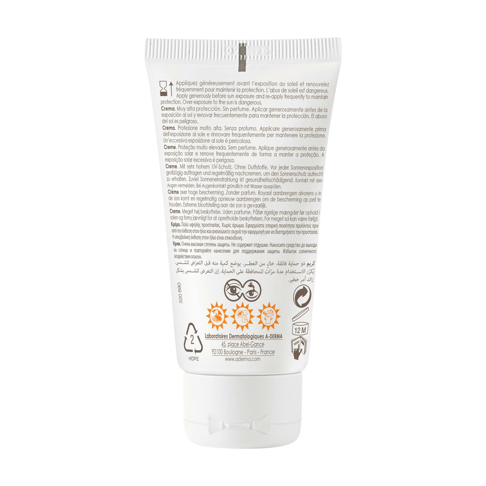 A-Derma Protect Crema Senza Profumo SPF 50+ 40ml