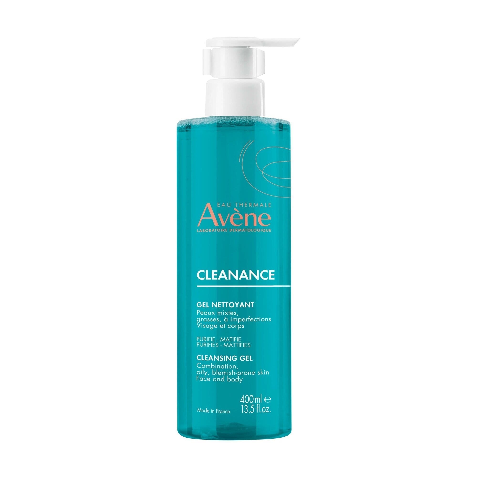 Eau Thermale Avène Cleanance Gel Nettoyant Purifiant Peaux Grasses et à Imperfections 400 ml