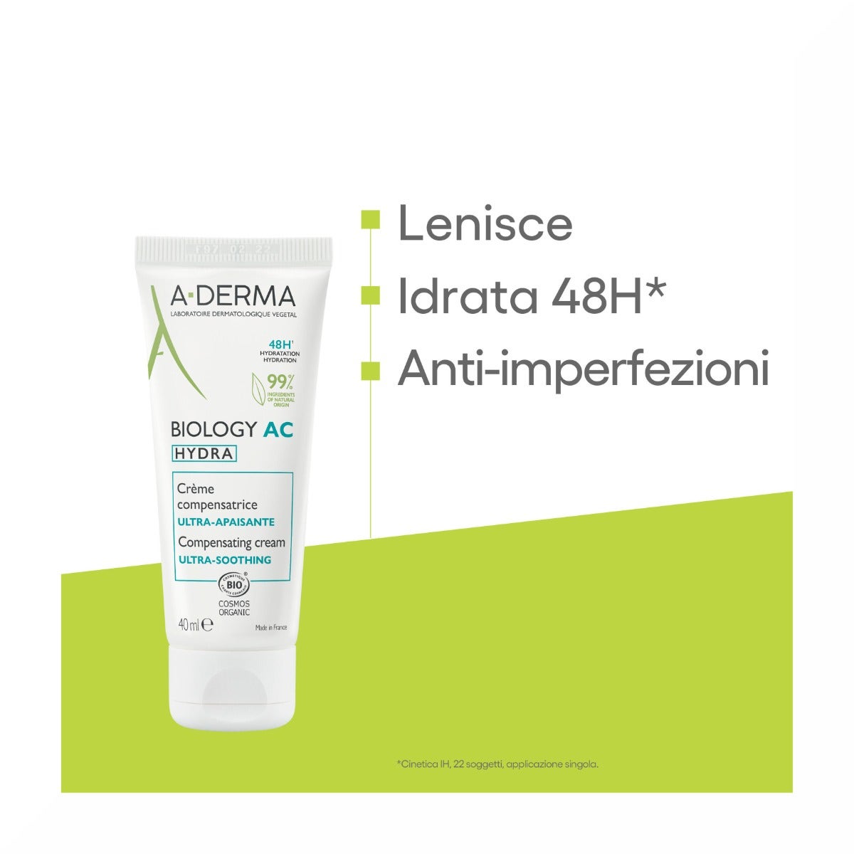 A-Derma Biology Ac Hydra Crème compensatrice ultra-apaisante anti-imperfections 40 ml