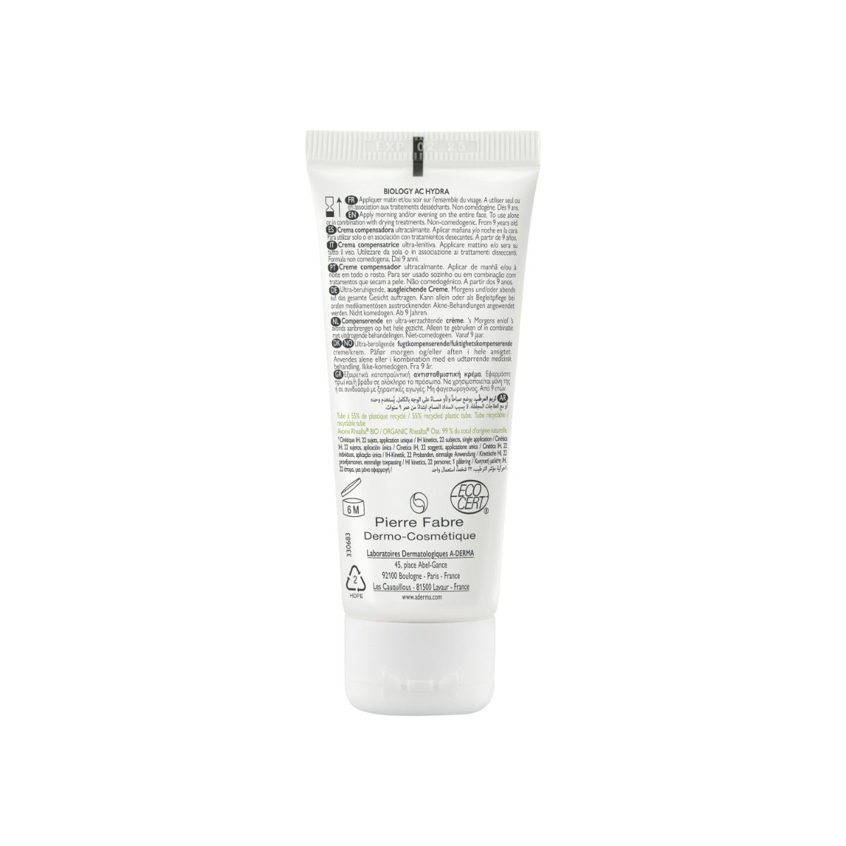 A-Derma Biology Ac Hydra Crème compensatrice ultra-apaisante anti-imperfections 40 ml