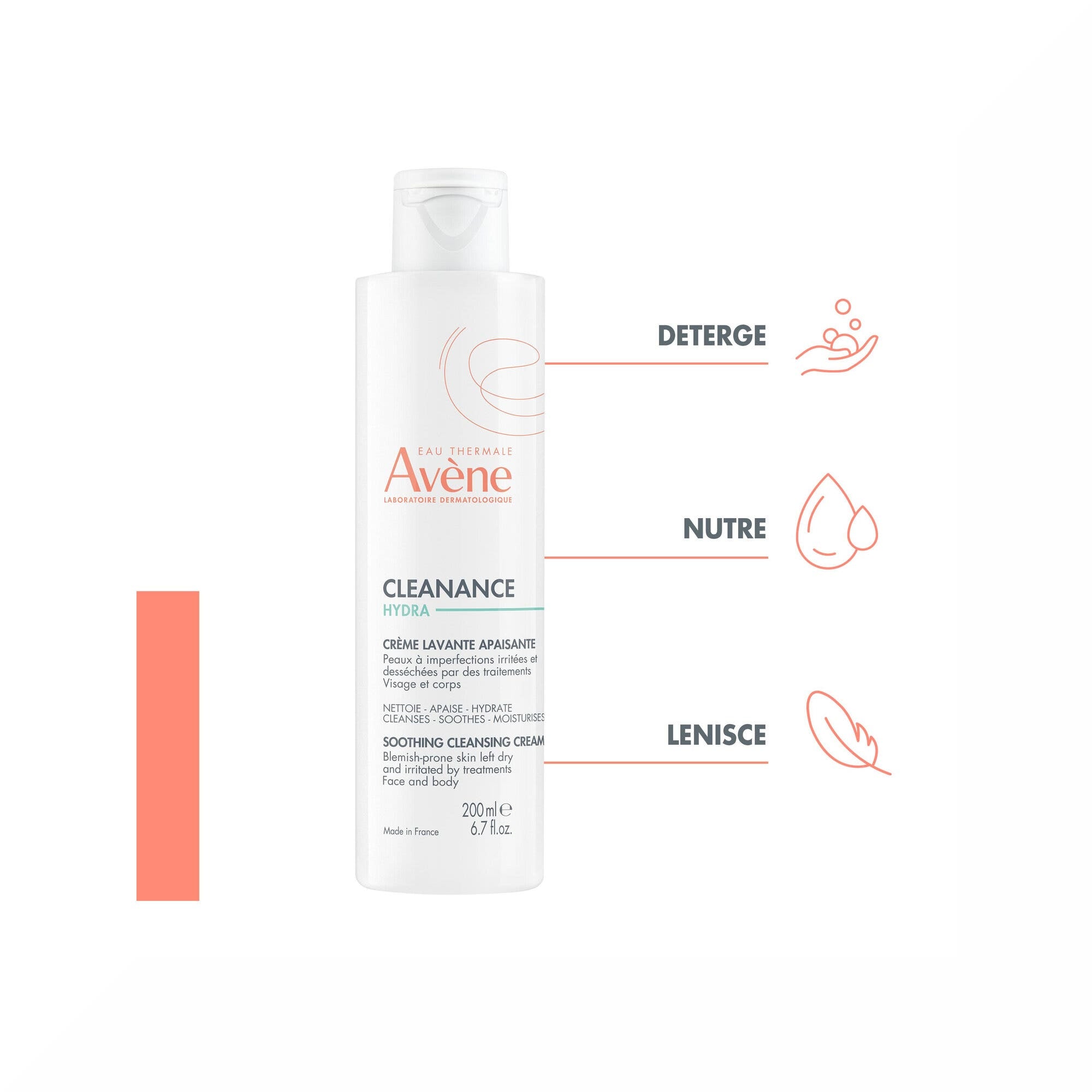 Eau Thermale Avène Cleanance Hydra Crème Nettoyante Apaisante 200 ml