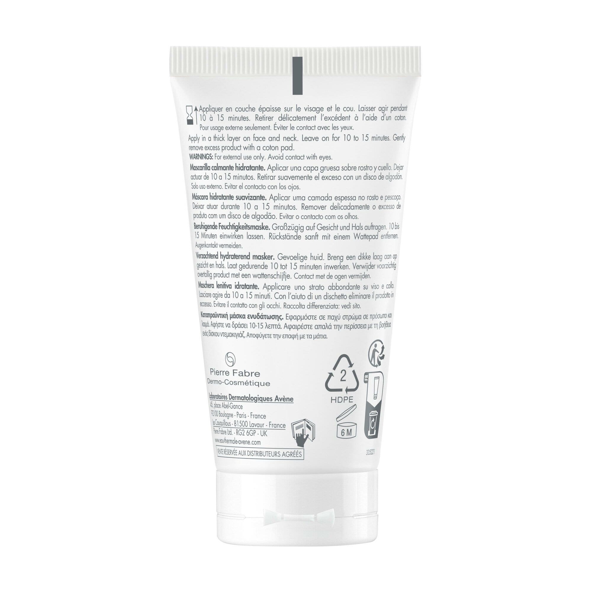 Eau Thermale Avène Les Essentiels Maschera Lenitiva Idratante 50ml