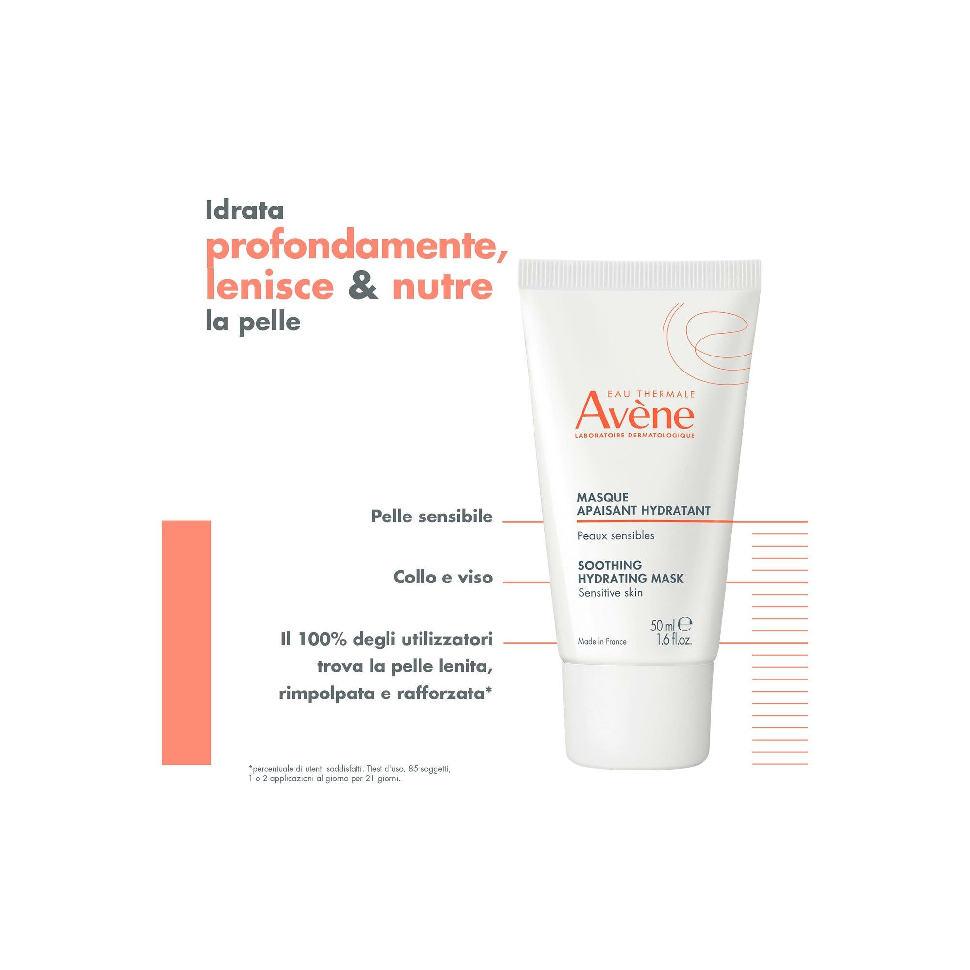 Eau Thermale Avène Les Essentiels Maschera Lenitiva Idratante 50ml