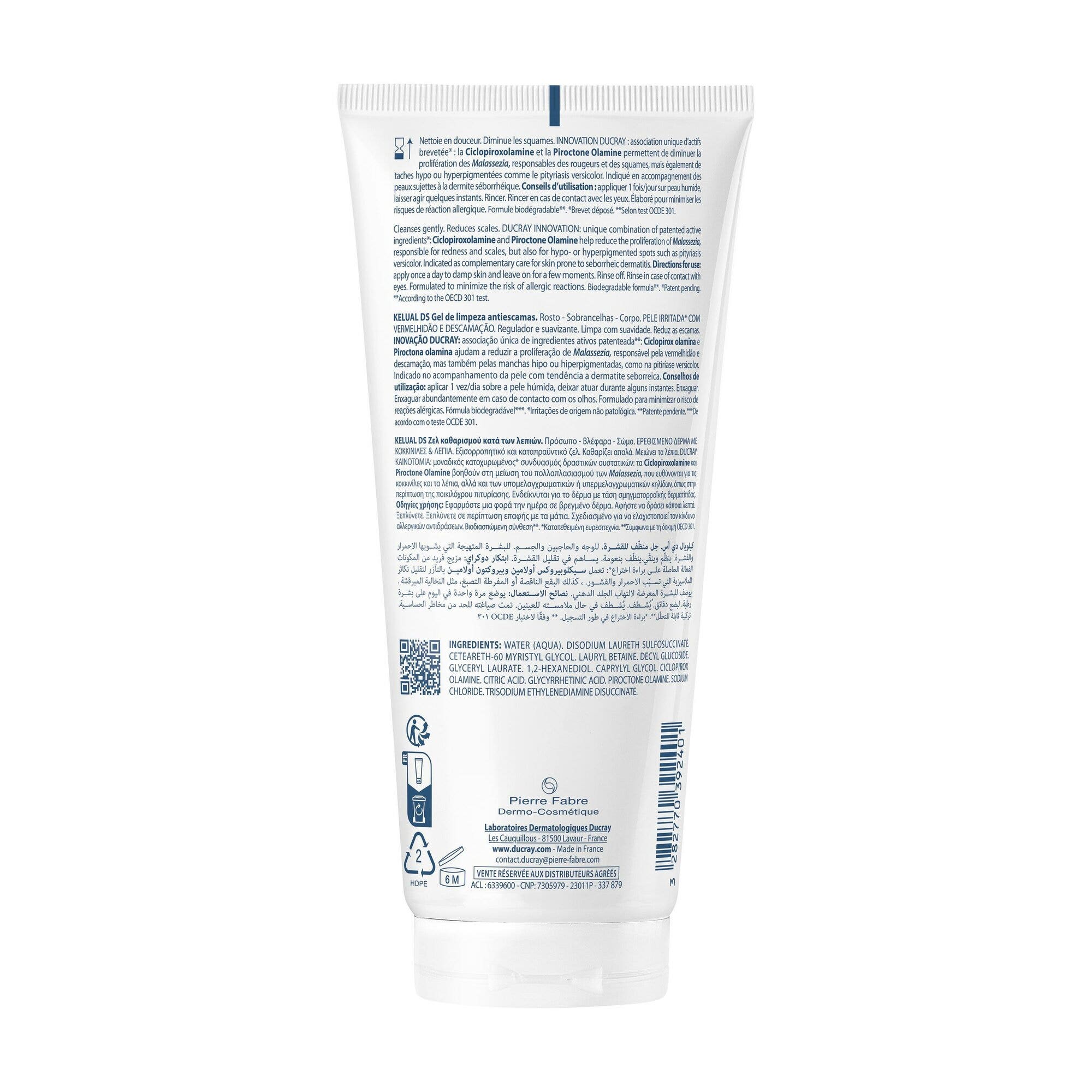 Ducray Kelual DS Gel Nettoyant Anti-Desquamation Visage et Corps 200 ml