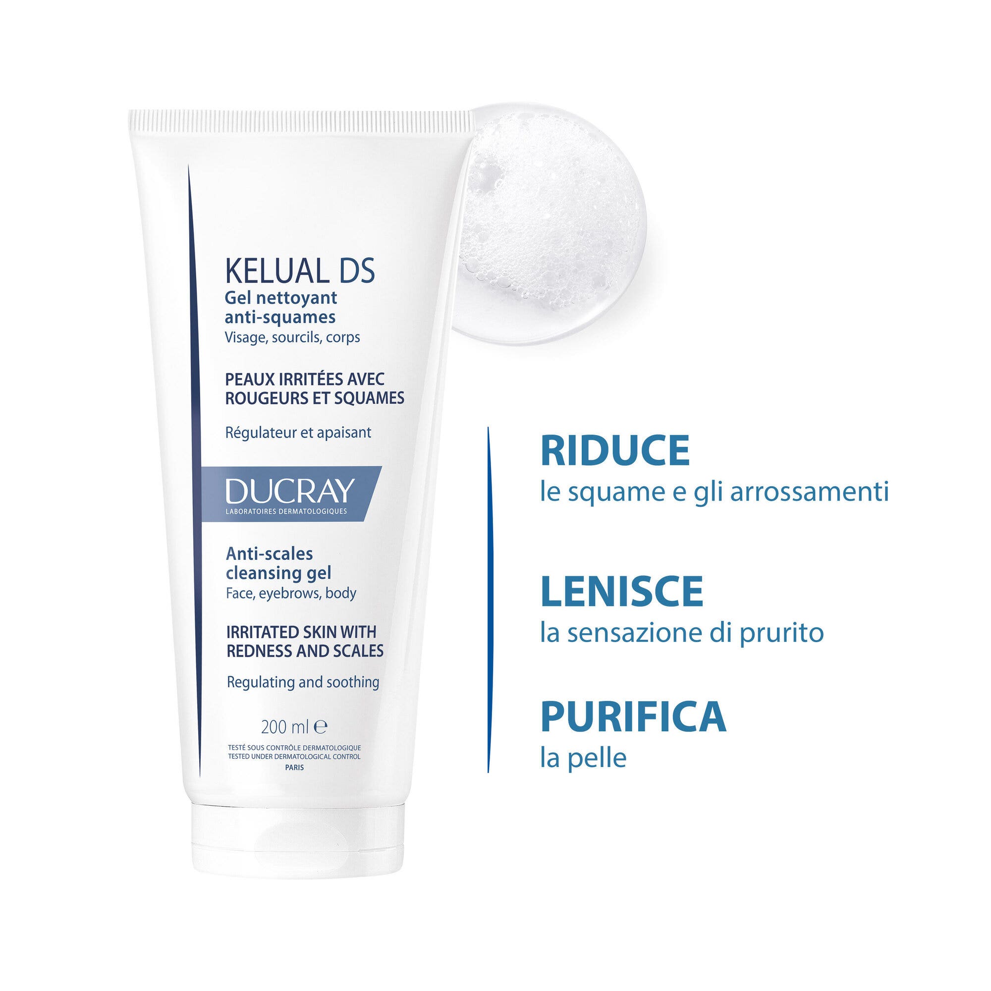Ducray Kelual DS Gel Nettoyant Anti-Desquamation Visage et Corps 200 ml