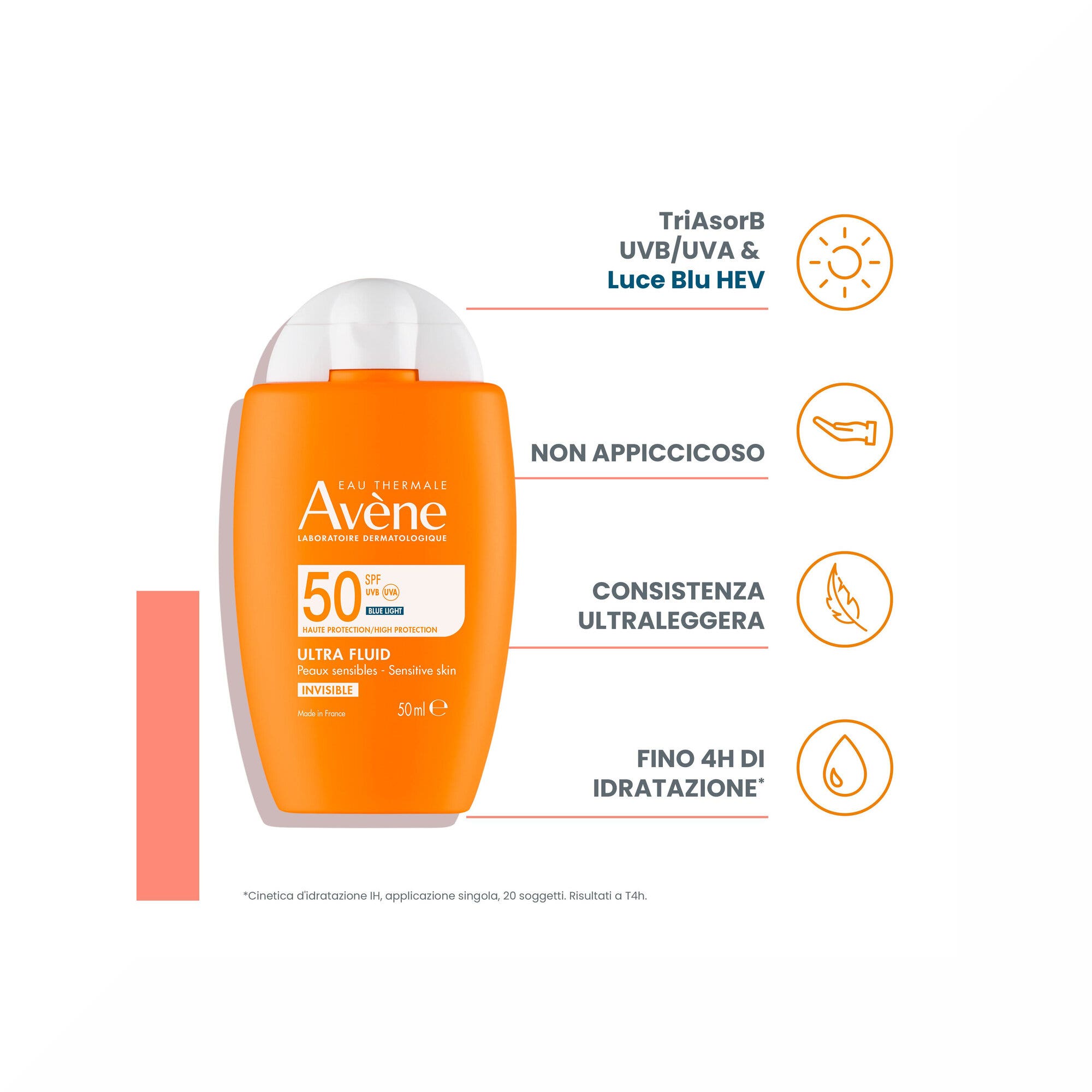 Eau Thermale Avène Solaire Ultra-Fluide Invisible 50 ml SPF50