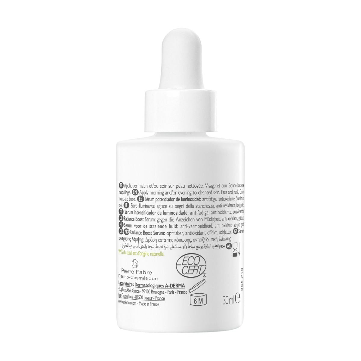 A-Derma Biology Energy C Sérum Éclaircissant 30 ml